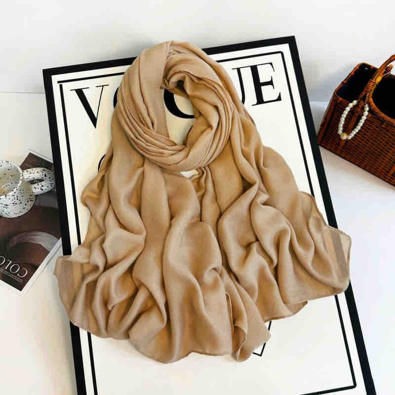 Plain linen  scarf - Image 11