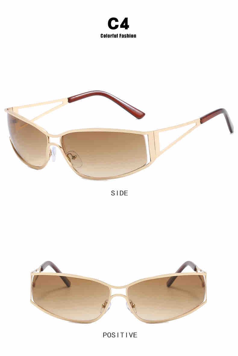 Side cutout retro glasses - Image 4