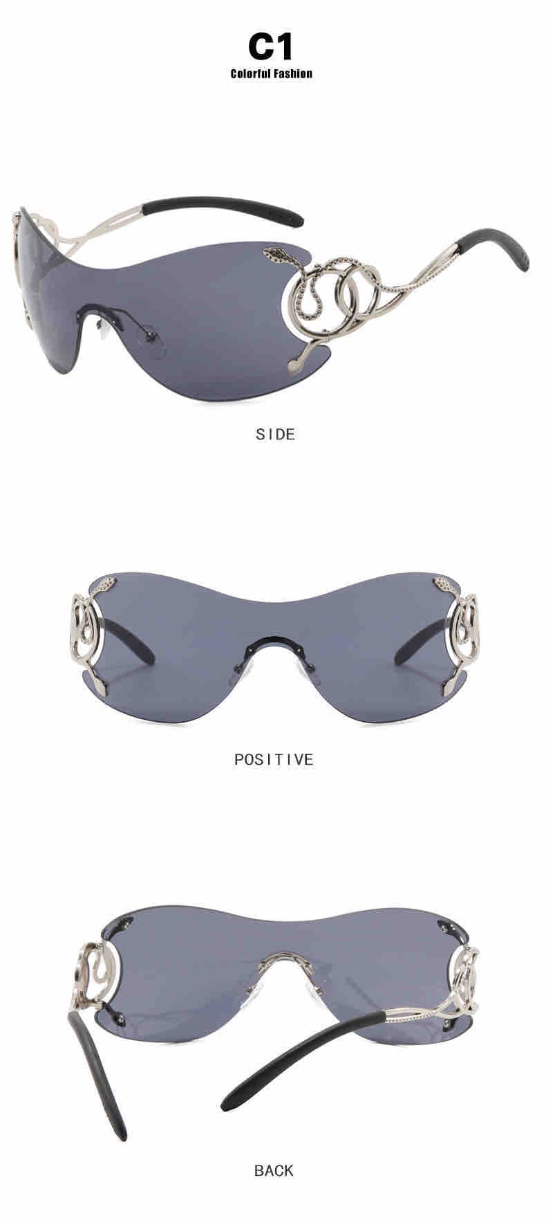 Serpent hand y2k glasses  - Image 2