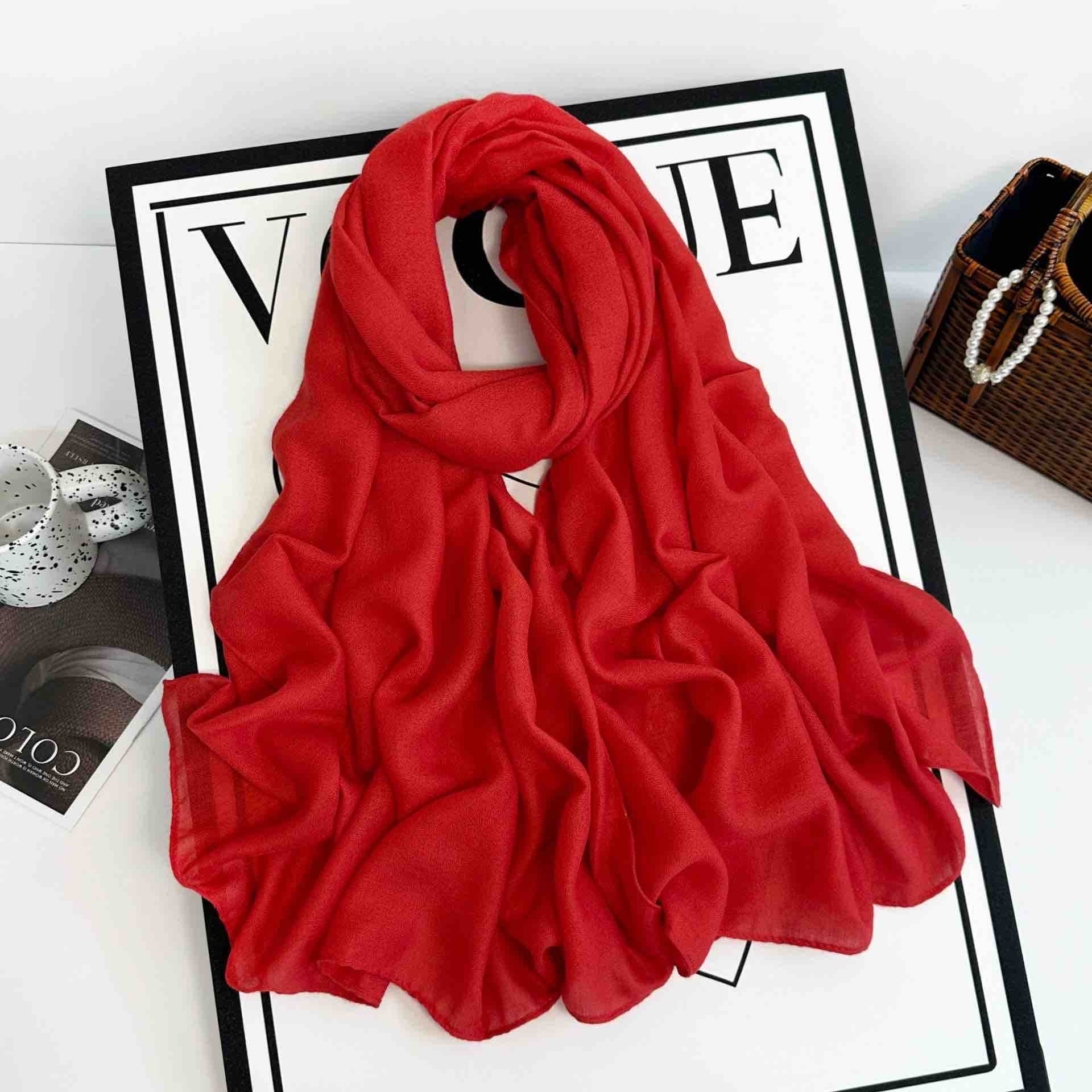 Plain linen  scarf - Image 7