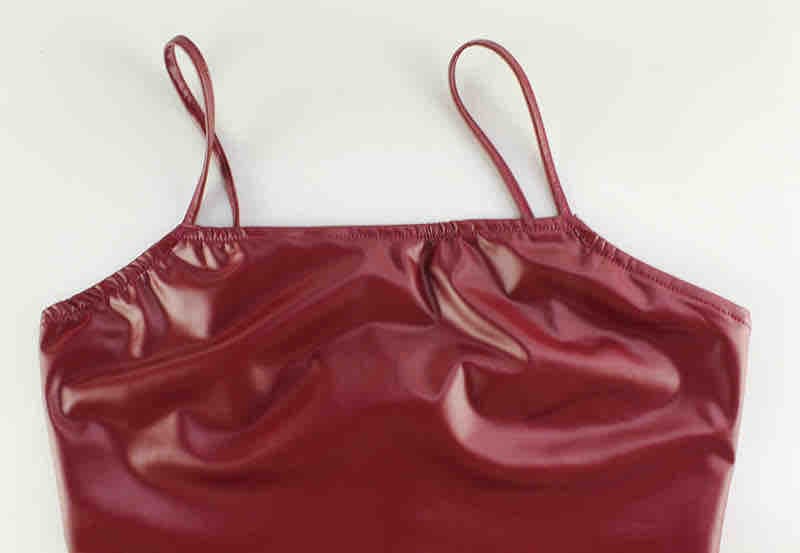 Retro suspender PU leather  - Image 2