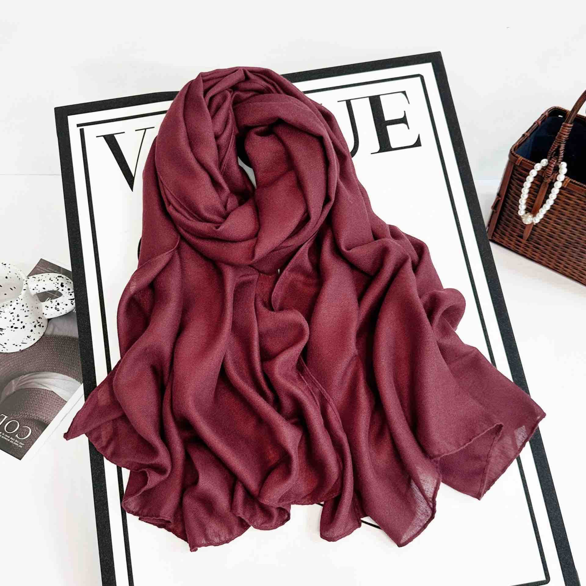 Plain linen  scarf - Image 4