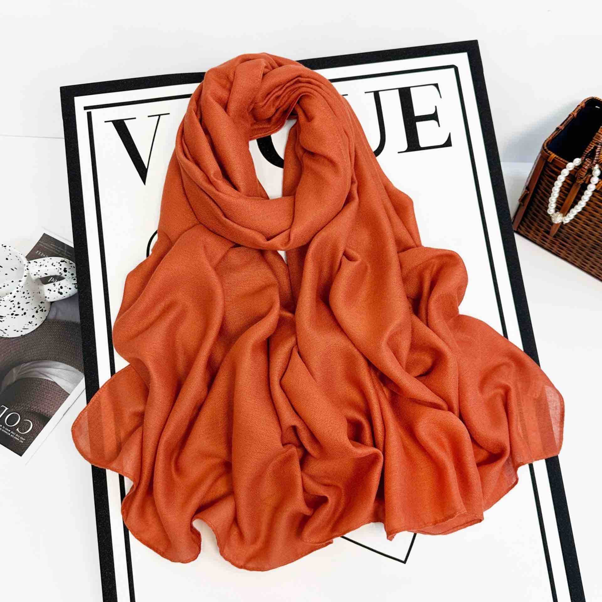 Plain linen  scarf - Image 2