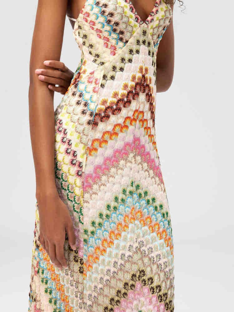 Patchwork long dress